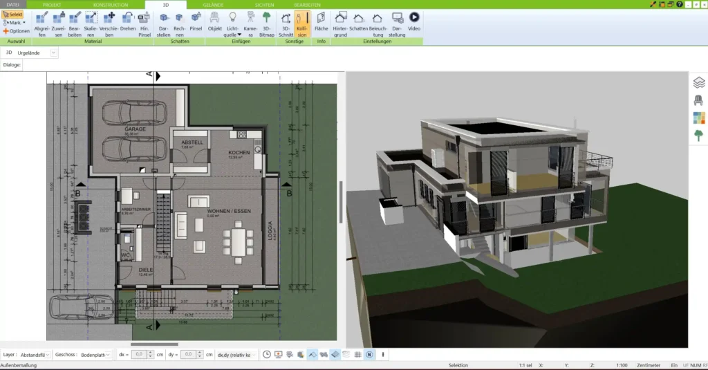 3D-Visualisierung Ihres Hauses mit dem 3D Architekten von Immocado