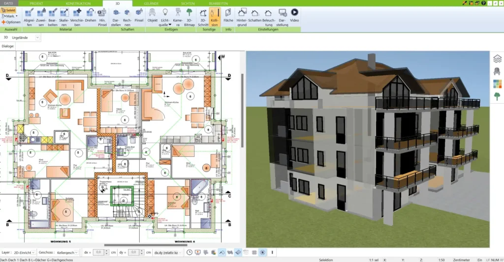 DXF/DWG-Export Übertragen Sie Ihre Baupläne direkt an Architekten oder Ingenieure zur weiteren Bearbeitung.DXF/DWG-Export Übertragen Sie Ihre Baupläne direkt an Architekten oder Ingenieure zur weiteren Bearbeitung.