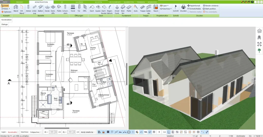 Der 3D Architekt von Immocado ist das ideale Programm für Handwerker für die Planung von Grundrissen