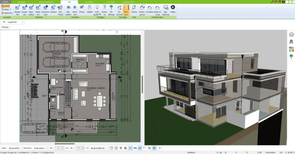 Haus zeichnen und visualisieren mit dem 3D Architekt von Immocado