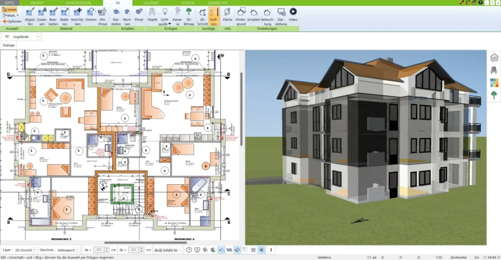 Programm für Bauherren zum Downloaden Der 3D Architekt von Immocado