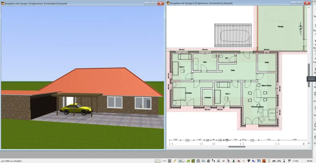 Der 3D Architekt ermöglicht eine präzise Nachbildung komplexer Raumstrukturen – ideal für die speziellen Anforderungen von Altbauwohnungen