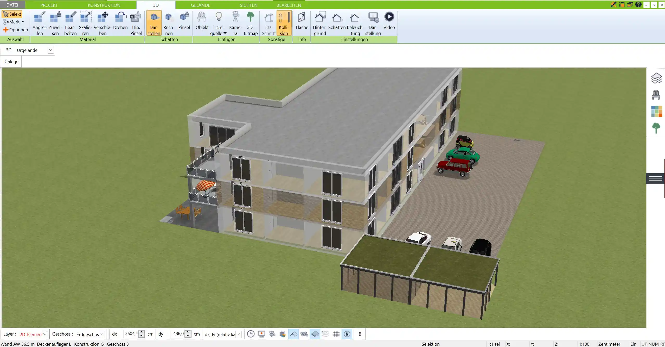 Endergebnis der Carport-Planung in 3D – Sehen Sie Ihr fertig geplantes Projekt in realistischen Details