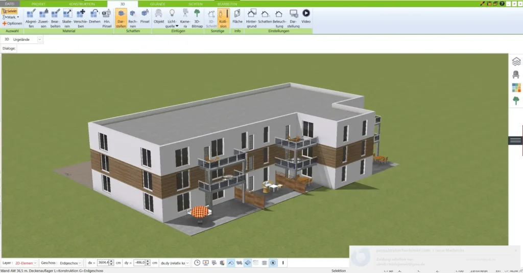 Erleben Sie Ihr Atriumhaus in fotorealistischer Darstellung und optimieren Sie jedes Detail