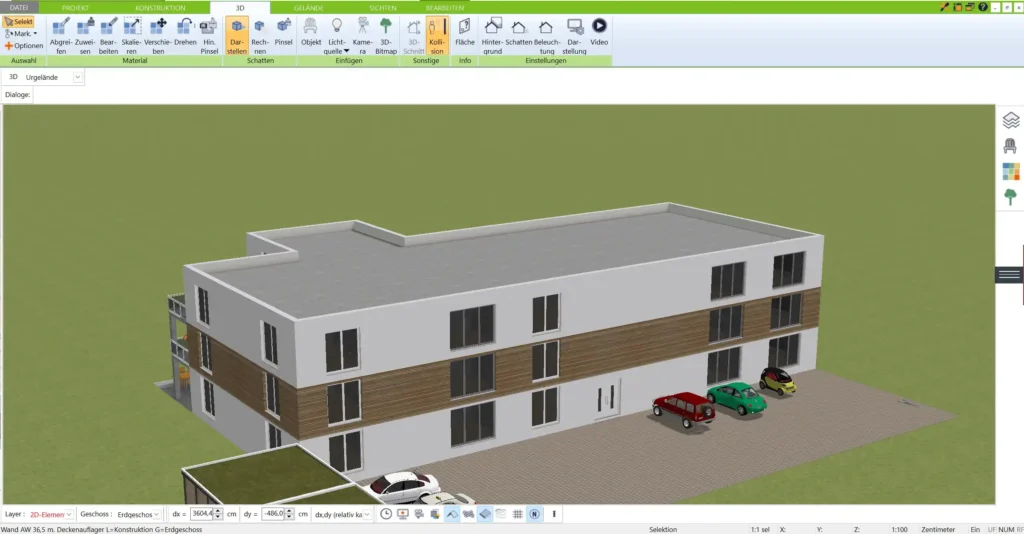 Erleben Sie Ihr Bausatzhaus bereits in der Planungsphase durch fotorealistische 3D-Ansichten