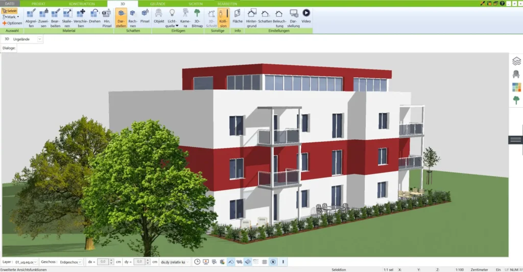 Erleben Sie Ihr Doppelhaus in fotorealistischer Qualität – für eine detaillierte und realistische Projektansicht