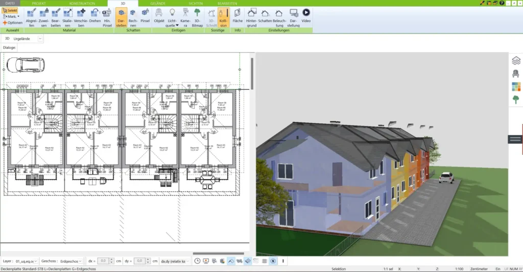 Erstellen Sie Grundrisse intuitiv in 2D und 3D