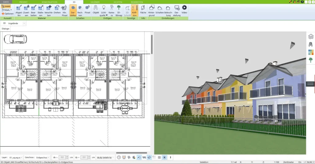 Erstellen Sie Grundrisse intuitiv in 2D und 3D