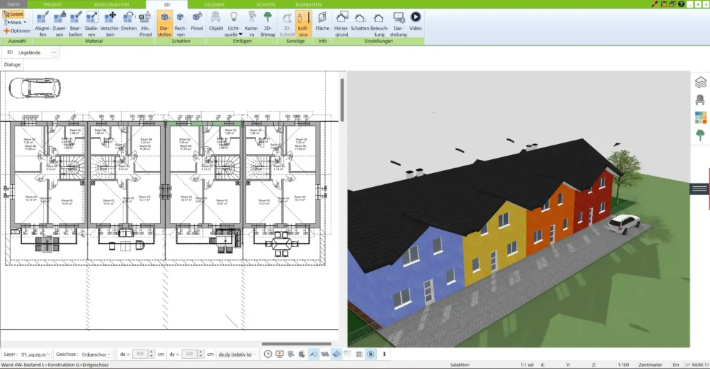 Erstellen Sie Grundrisse intuitiv in 2D und 3D – Mit der 3D Architekt Software von Immocado