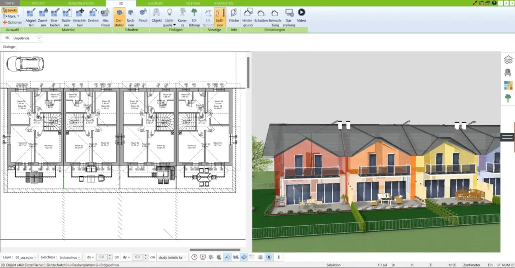 Erstellen Sie Grundrisse intuitiv in 2D und 3D – einfach und flexibel mit dem 3D Architekt