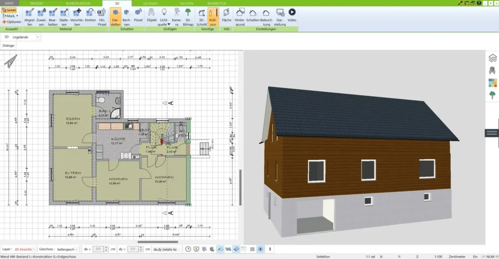 Esszimmer in 3D visualisieren – Verschaffen Sie sich eine realistische Vorstellung von Ihrem geplanten Raum