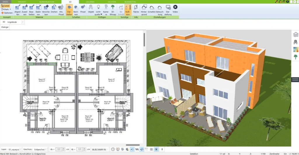 Grundstücksdaten im 3D Architekt eingeben – die Basis für die Ferienhausplanung