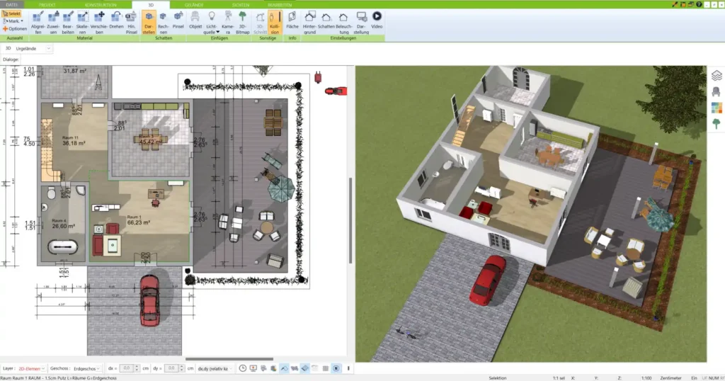 Mit dem 3D Architekt können Sie präzise Maße Ihres Wohnmobils oder Wohnwagens eingeben, um den Grundriss exakt zu erstellen