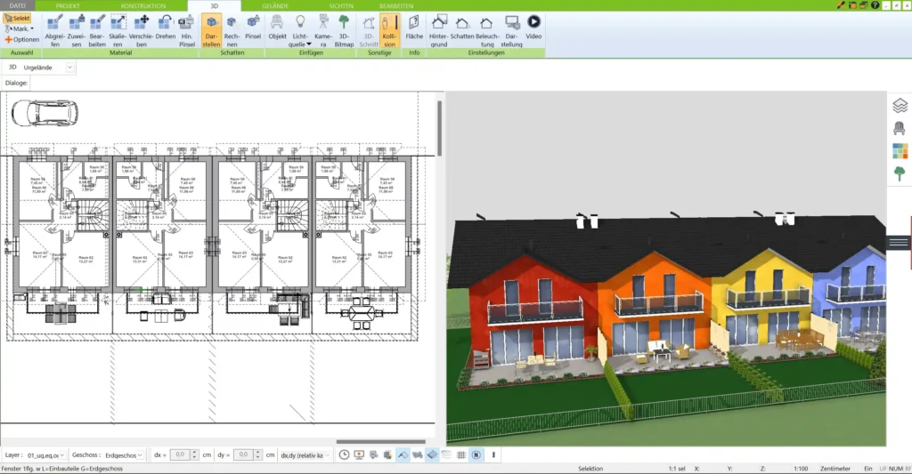 Mit dem 3D Architekt von Immocado erstellen Sie Grundrisse schnell und einfach in 2D und 3D