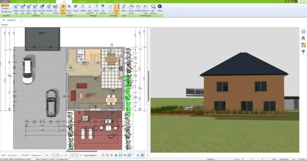 Mit der 3D-Visualisierung wird der Altbau-Grundriss lebendig Raumproportionen und Möblierung lassen sich so besser einschätzen