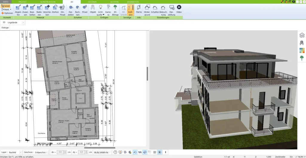 Professionelle 3D-Visualisierung leicht gemacht Mit dem 3D Architekt können Bauherren ihre Projekte realitätsnah darstellen