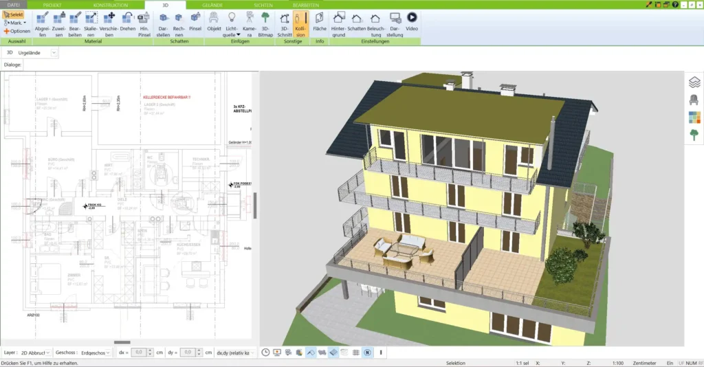 Professionelle Bauplanungssoftware für private Bauherren Der 3D Architekt von Immocado als langfristige Lösung