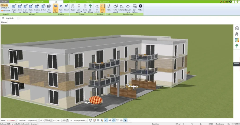 Erleben Sie Ihre Planung in realitätsnahen 3D-Ansichten und gewinnen Sie ein besseres Raumgefühl noch vor Baubeginn