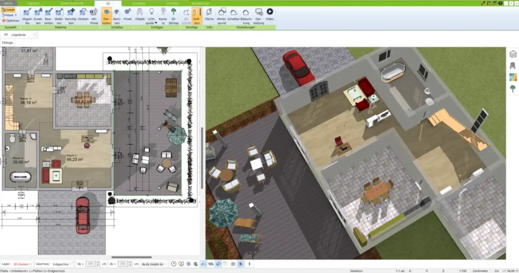 3D Architekt von Immocado Detailgenaue Raumplanung in 3D mit realistischer Darstellung