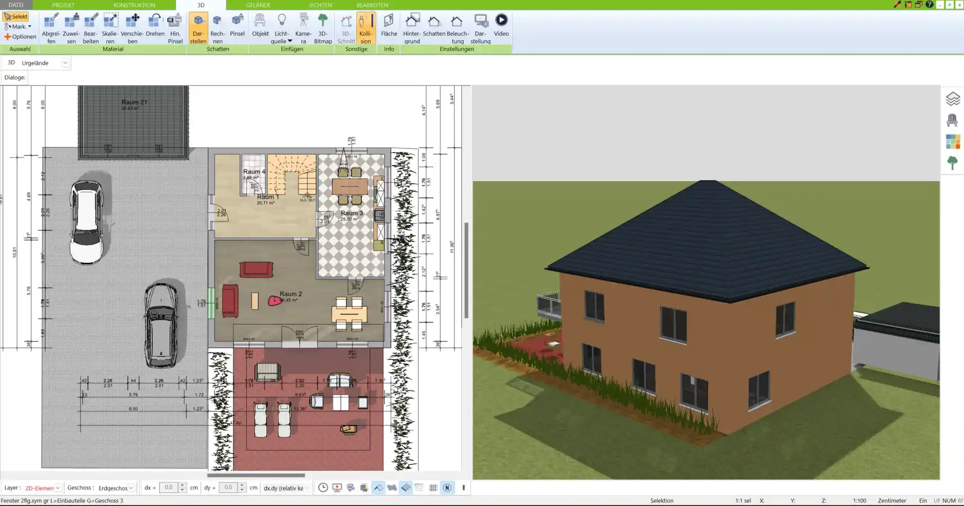 Detailgetreue 3D-Visualisierung mit dem 3D Architekt von Immocado