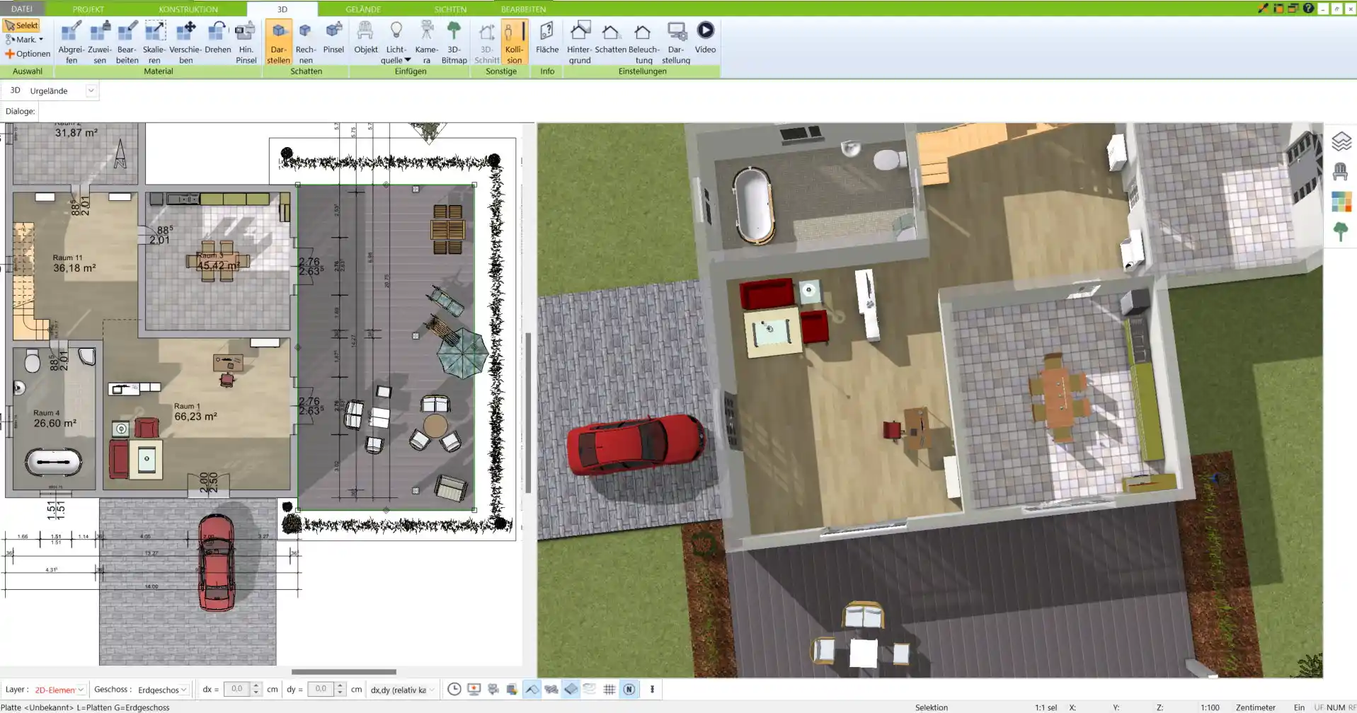 Flexibles Kinderzimmer für jede Altersstufe, visualisiert mit der 3D Architekt-Software