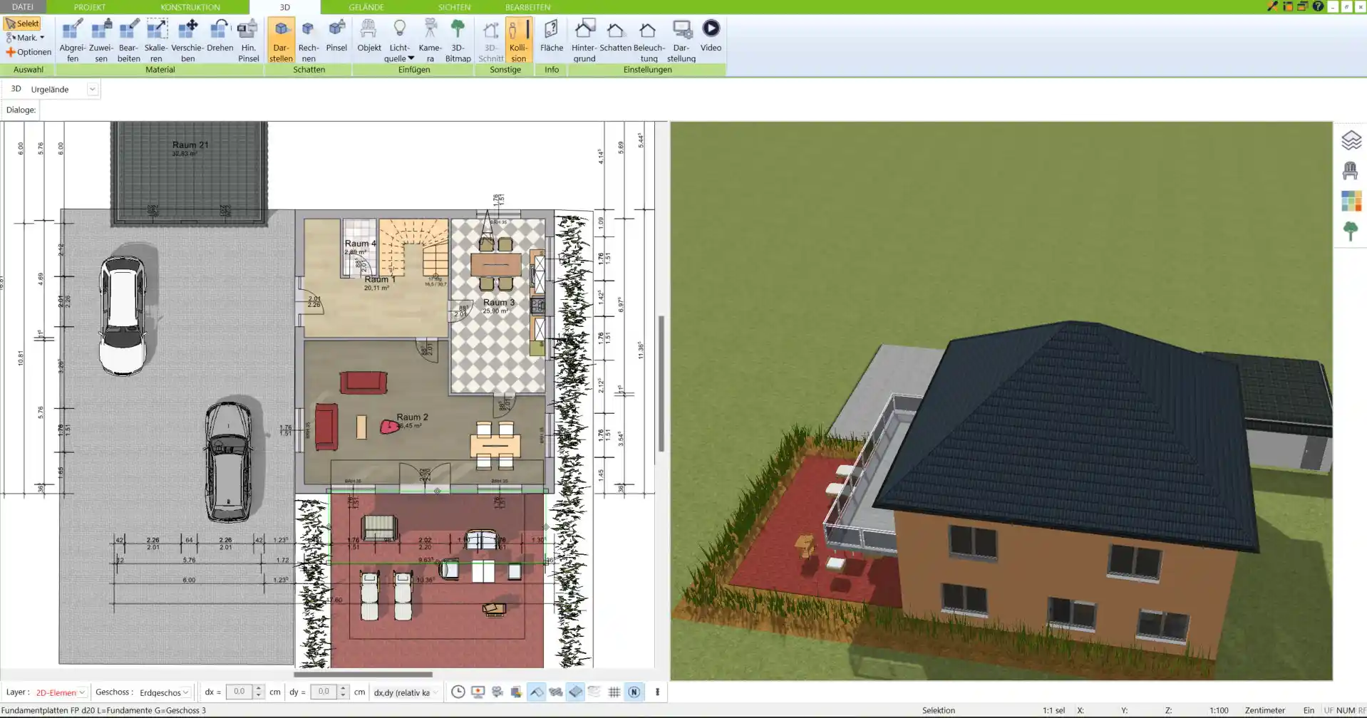 Grundriss erstellen mit dem 3D Architekt von Immocado