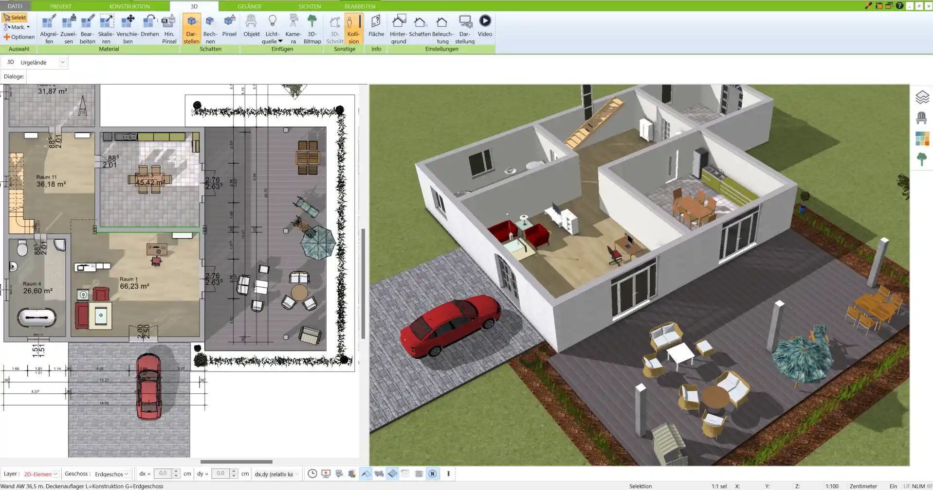 Ihr Traum-Loft vorab erleben Komplett visualisierter Grundriss mit der Immocado-Software