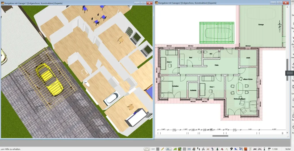 Individuelle Raumaufteilung Mit dem 3D Architekt von Immocado perfekt geplant