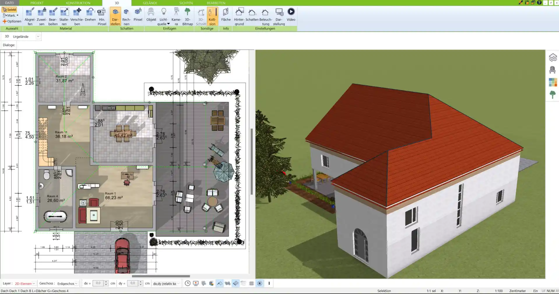 Kompletter Projektentwurf in 3D – visualisiert mit dem 3D Architekt von Immocado