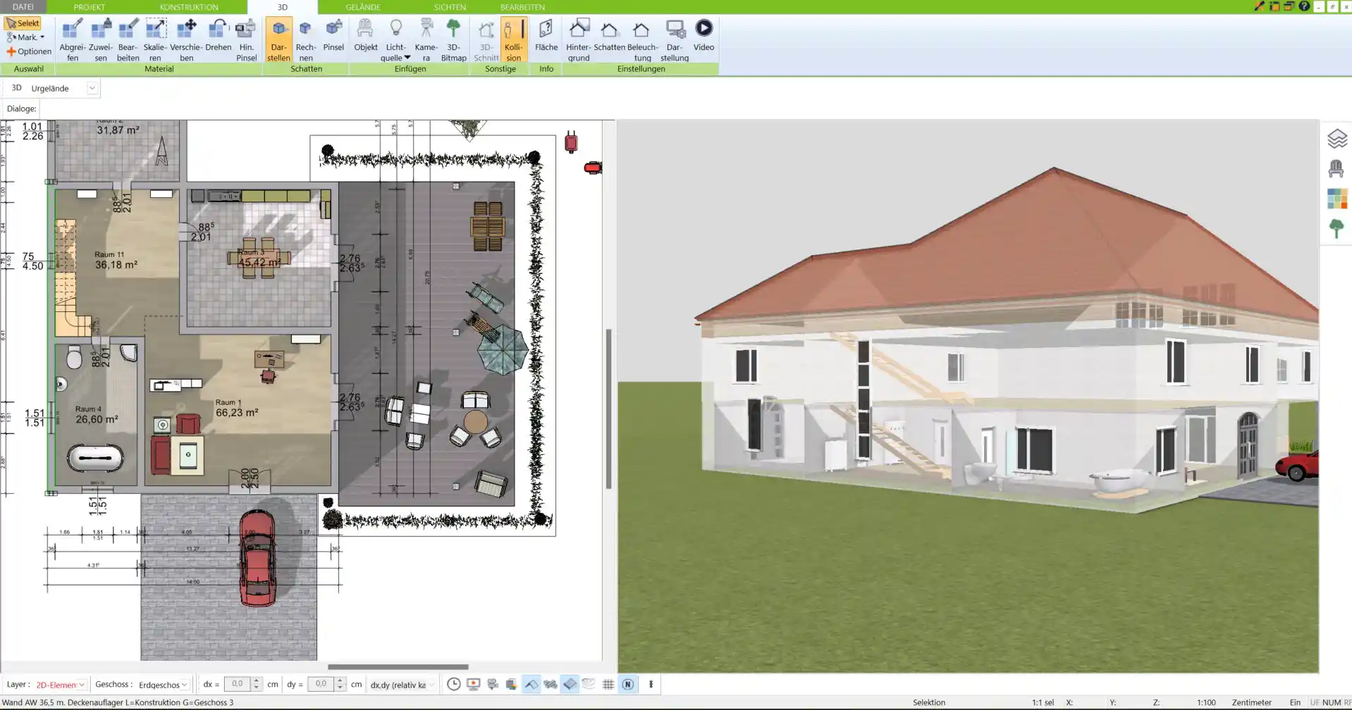 Material- und Farboptionen testen So hilft der 3D Architekt bei Entscheidungen