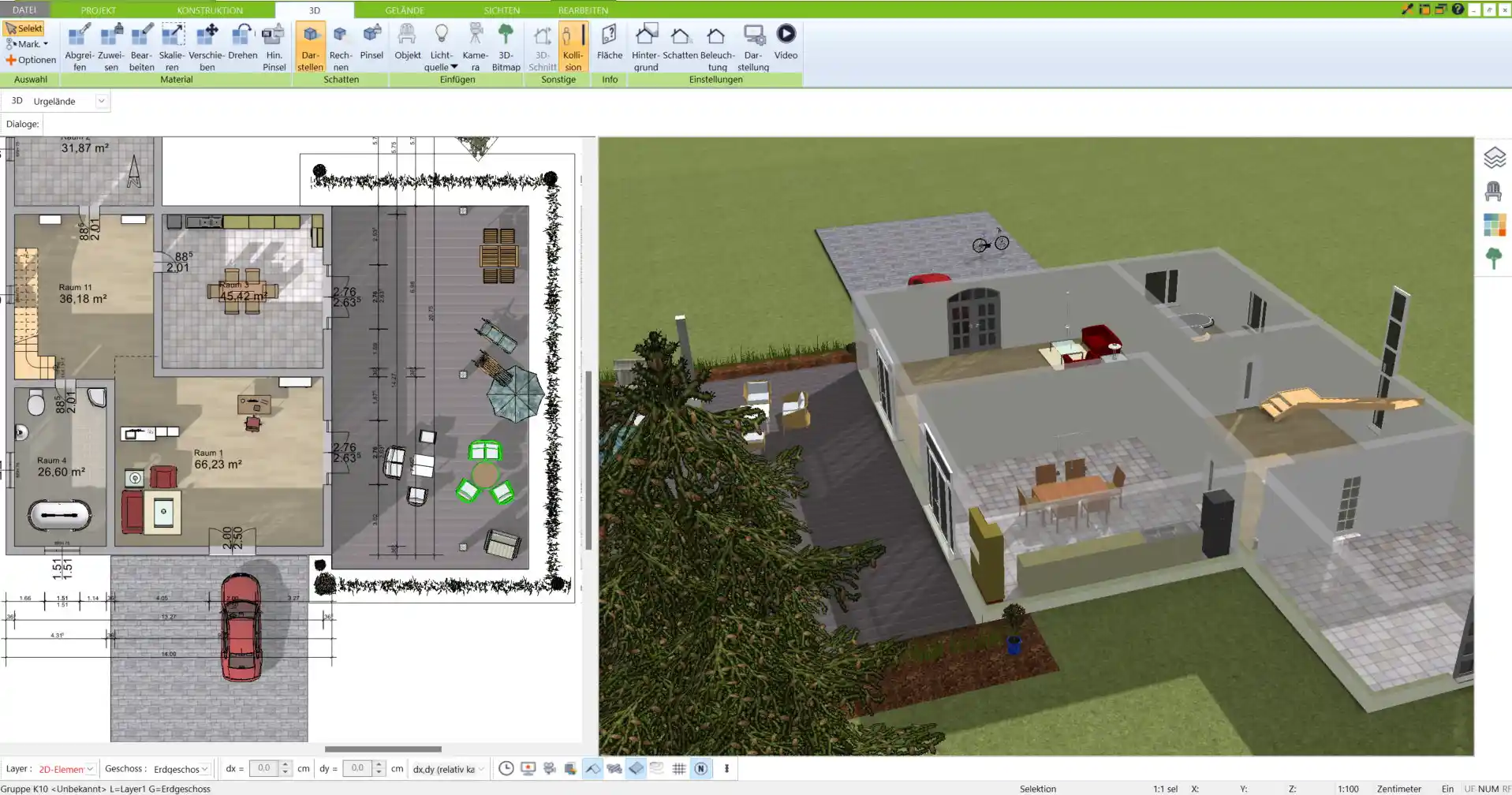 Mit der 3D Architekt-Software von Immocado erstellen Sie präzise und professionelle Grundrisse