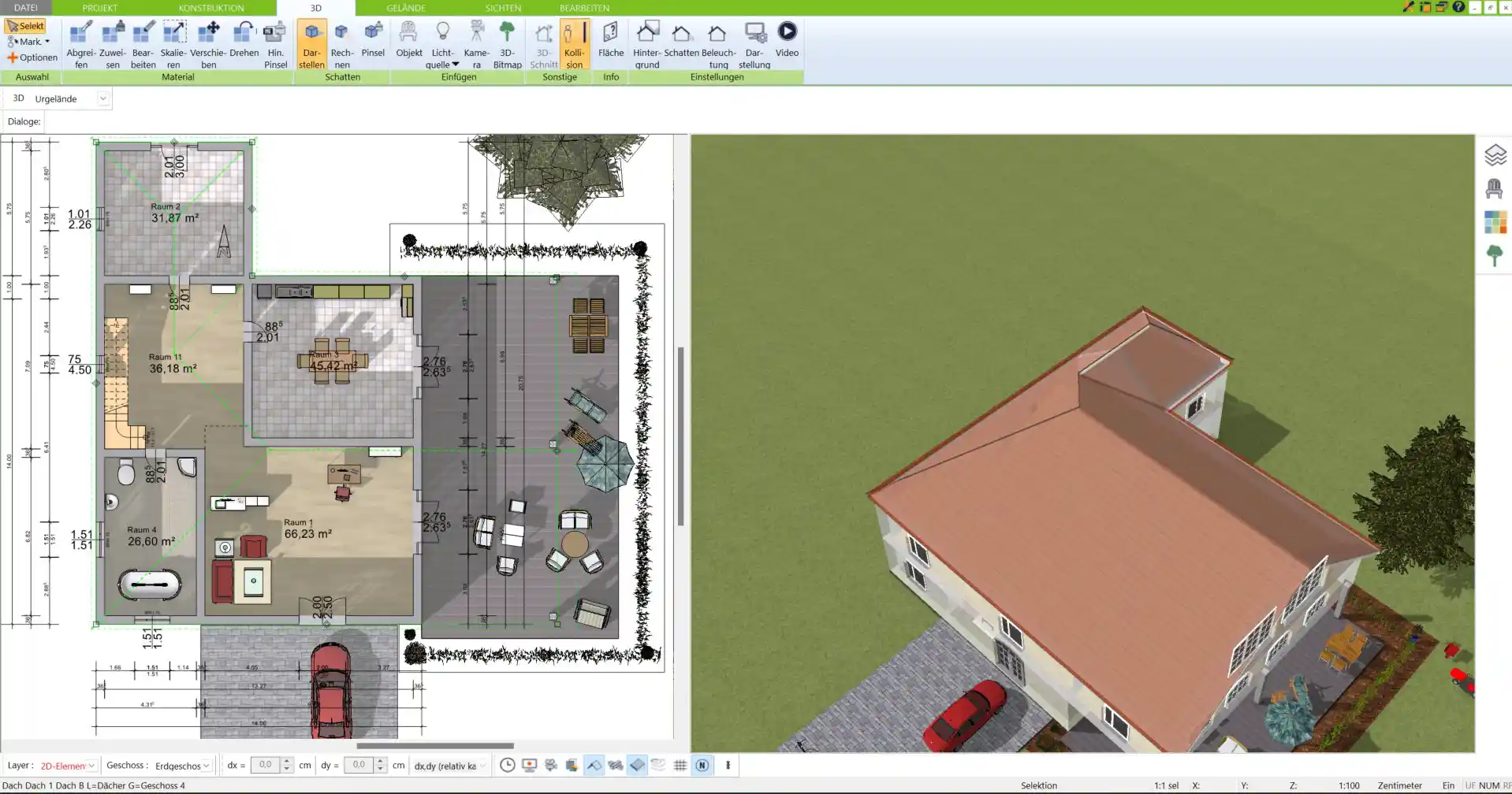 Nachhaltige Bauweise im 3D-Modell – Lehmhaus-Design mit der Planungssoftware von Immocado