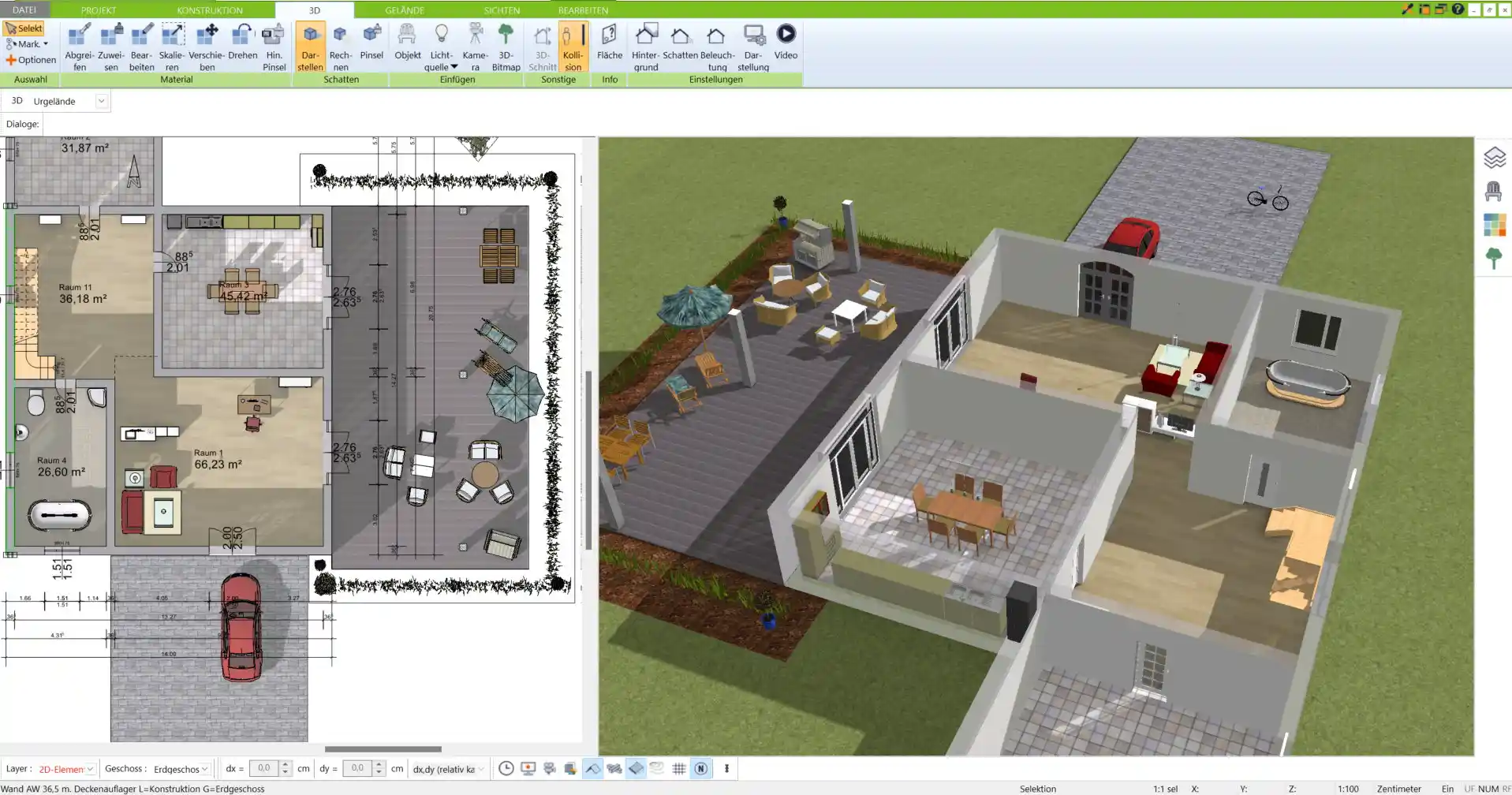 Virtuelle Begehung des geplanten Architektenhauses in 3D – erleben Sie Ihre Planung hautnah