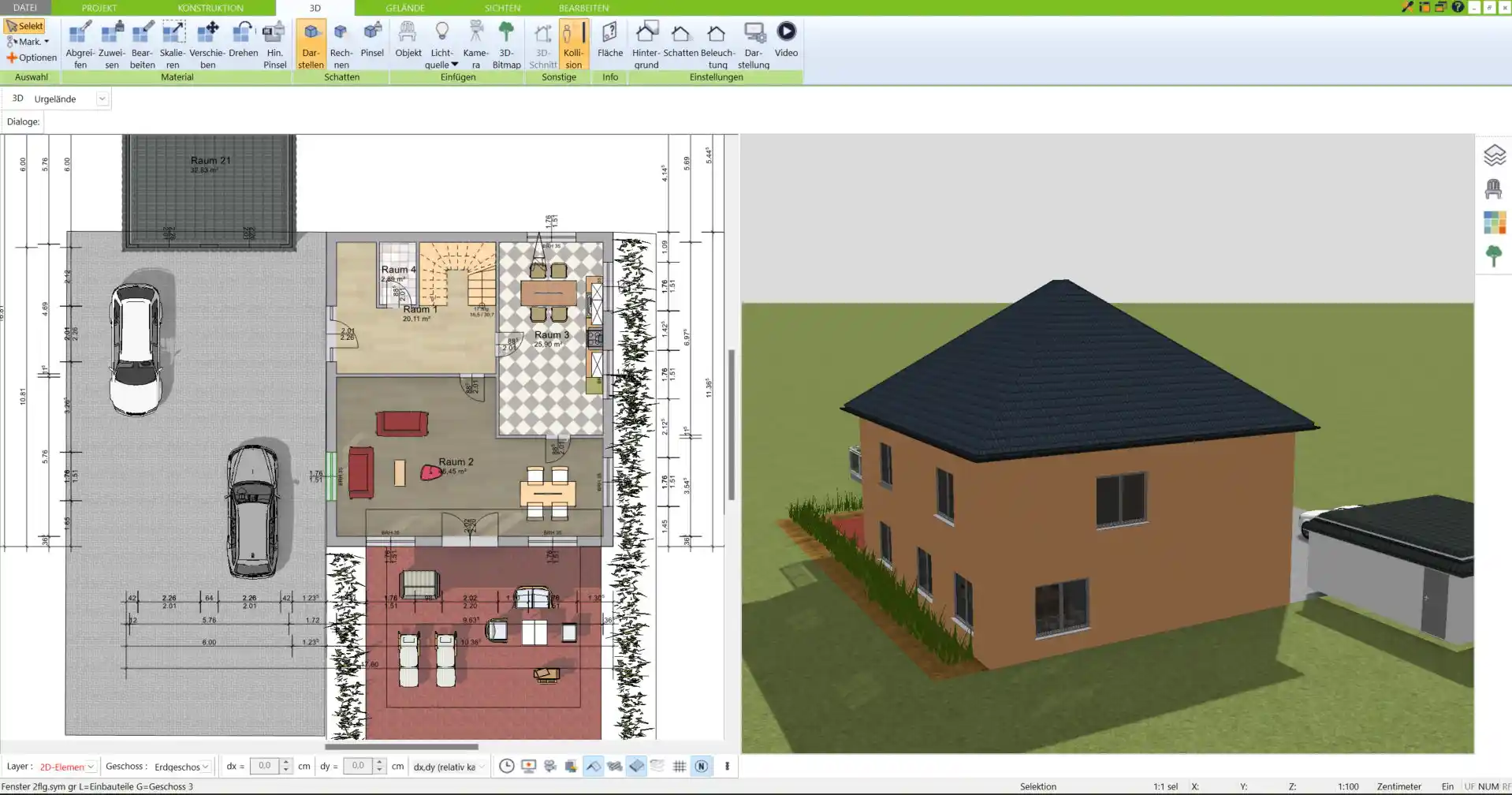 Vom Grundriss bis zur vollständigen Visualisierung Ihr Traumhaus mit Immocado planen